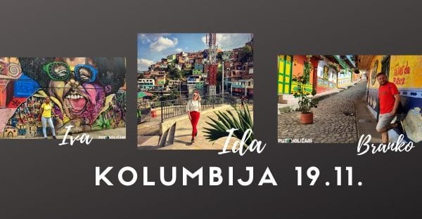 Tri putopisne fotografije s imenima Iva, Ida i Branko i natpisom Kolumbija